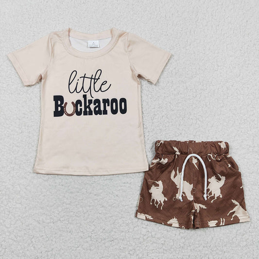 Baby Boys Rodeo Brown Shorts Sets