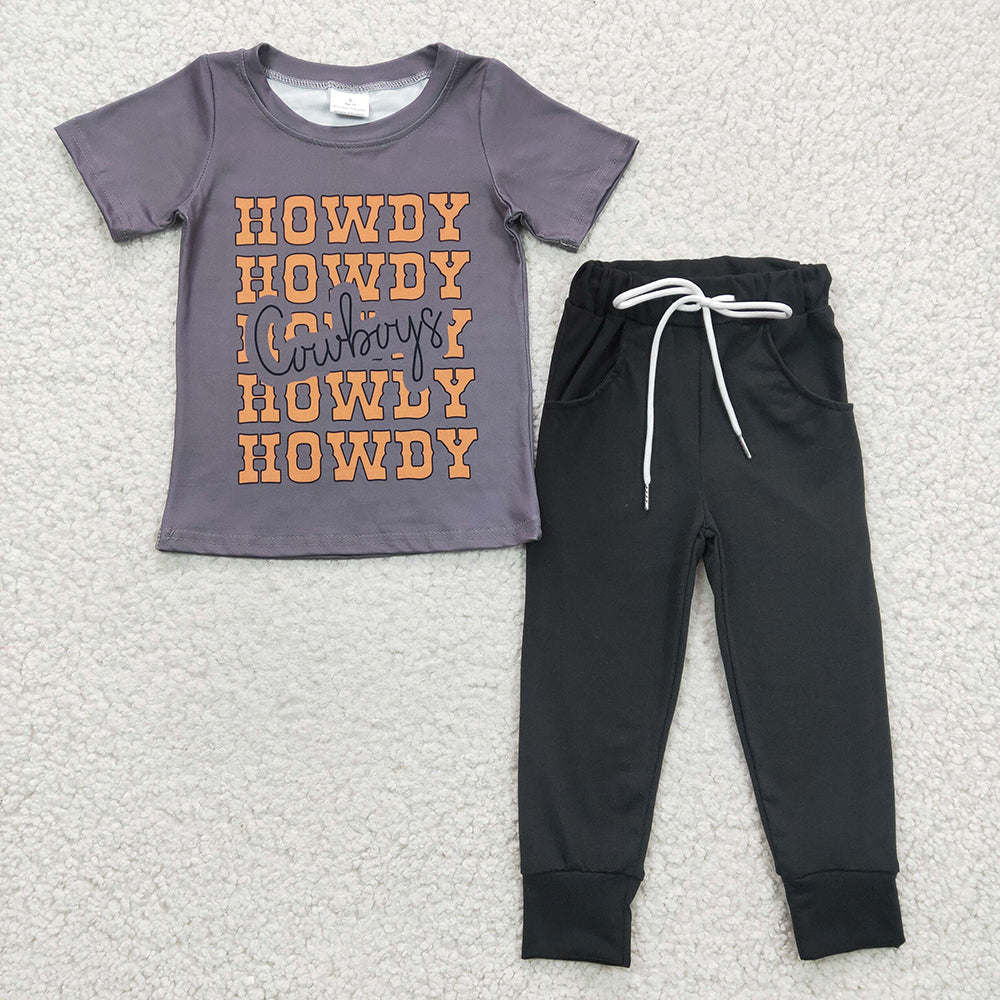 Baby Boys Howdy Tee Shirt Pants sets