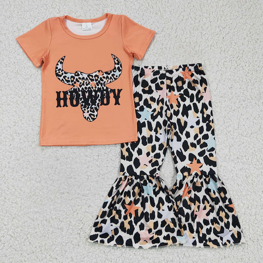 baby Girls Howdy Star Leopard Pants sets