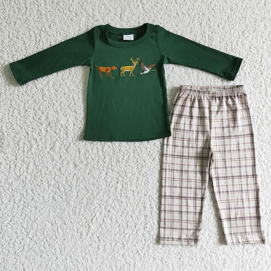 Baby boys duck deer dog hunting pants clothes sets