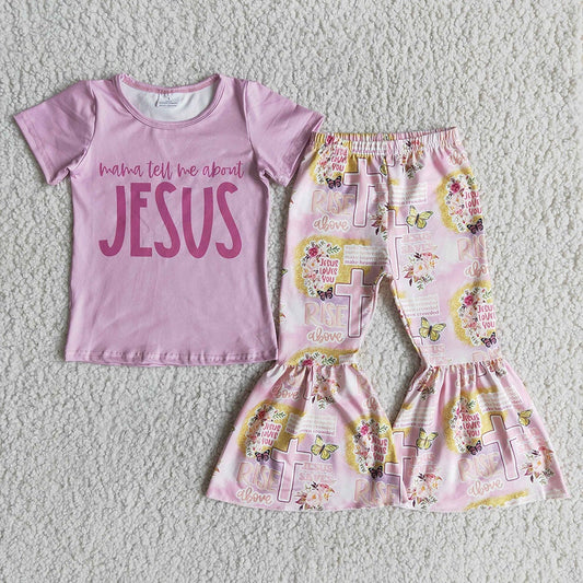 Easter mama tell me about jesus pink bell sets