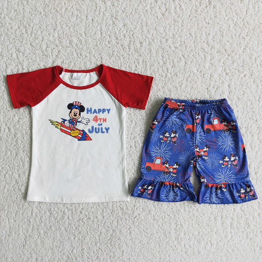 Cartoon character fireworks short outfits