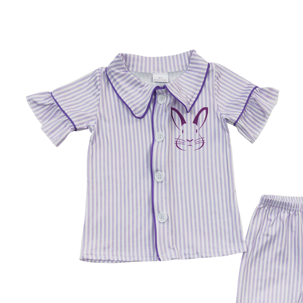 Baby Girls Rabbit Easter Pajamas Shorts Sets