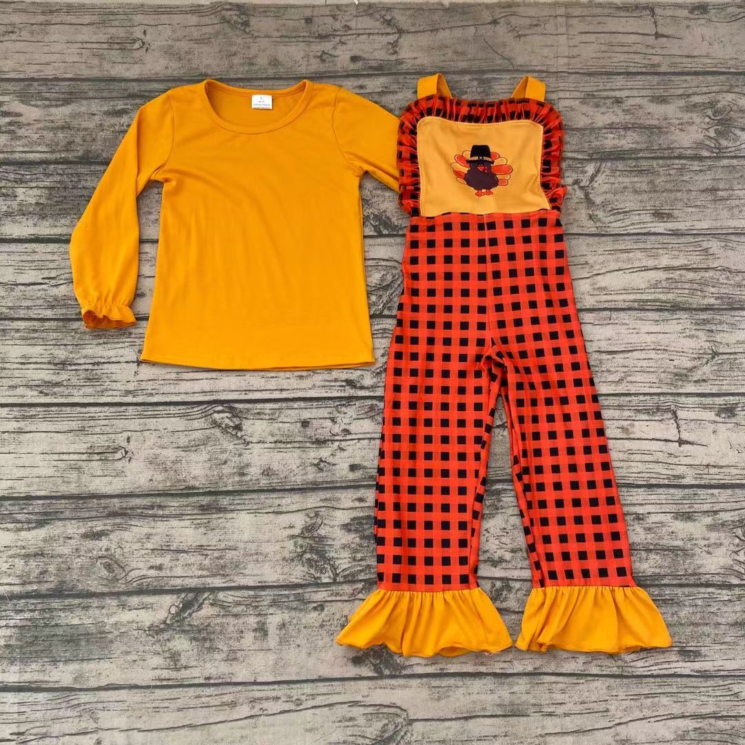 Thanksgiving overall 2pcs sets