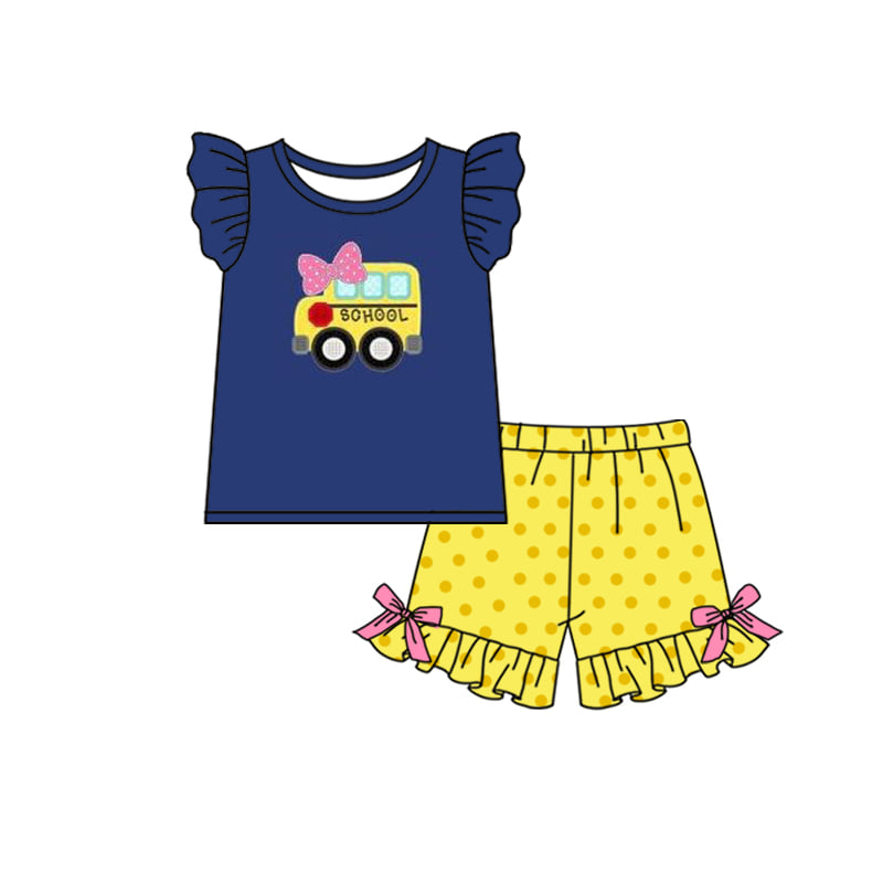 Baby girls back to school shorts sets