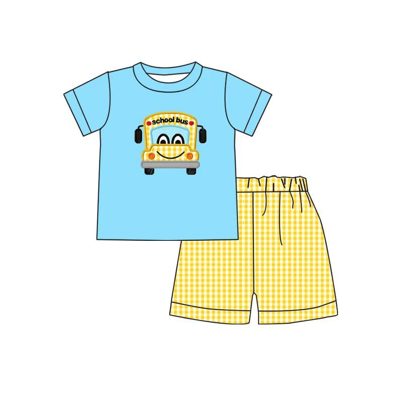 Baby boys back to school shorts sets