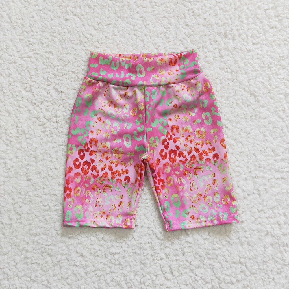 Baby Kids Girls Biking Pink Leopard Summer Shorts