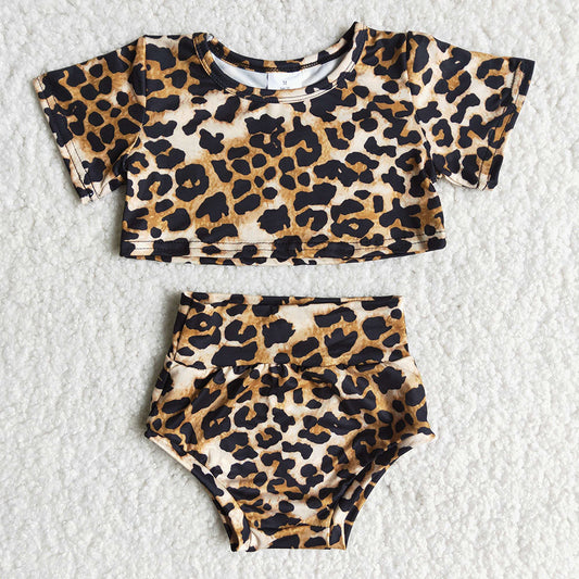 Leopard  soft bummie set