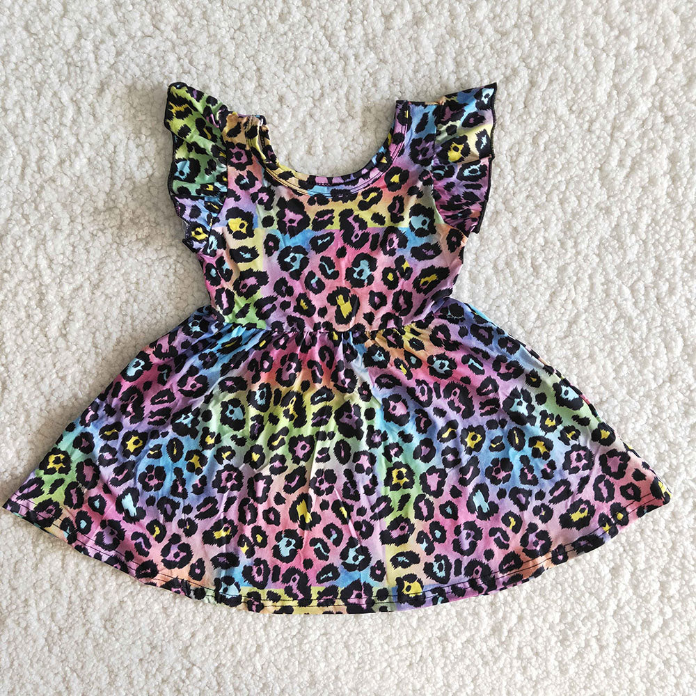 Colorful leopard soft dress