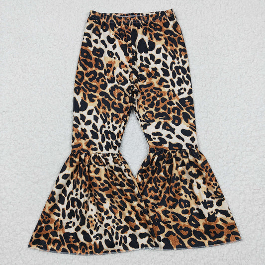 Baby Girls Western Leopard Bell Bottom Pants