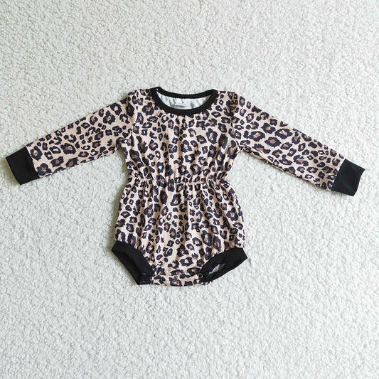 Baby girls Leopard long sleeve rompers