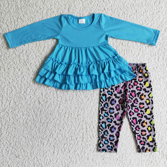 Baby Girls Tunic Colorful Leopard Legging pants sets