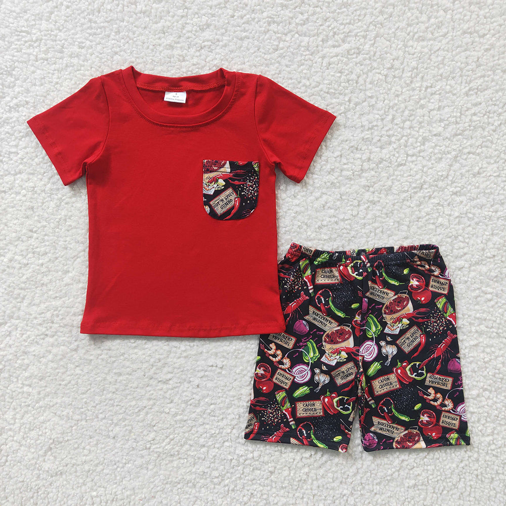 Baby Boys Lobster Summer Shorts Sets