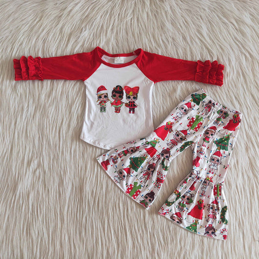 Christmas Bell bottom pants sets