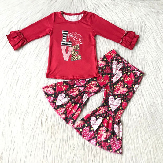 Valentines Love hearts pants sets