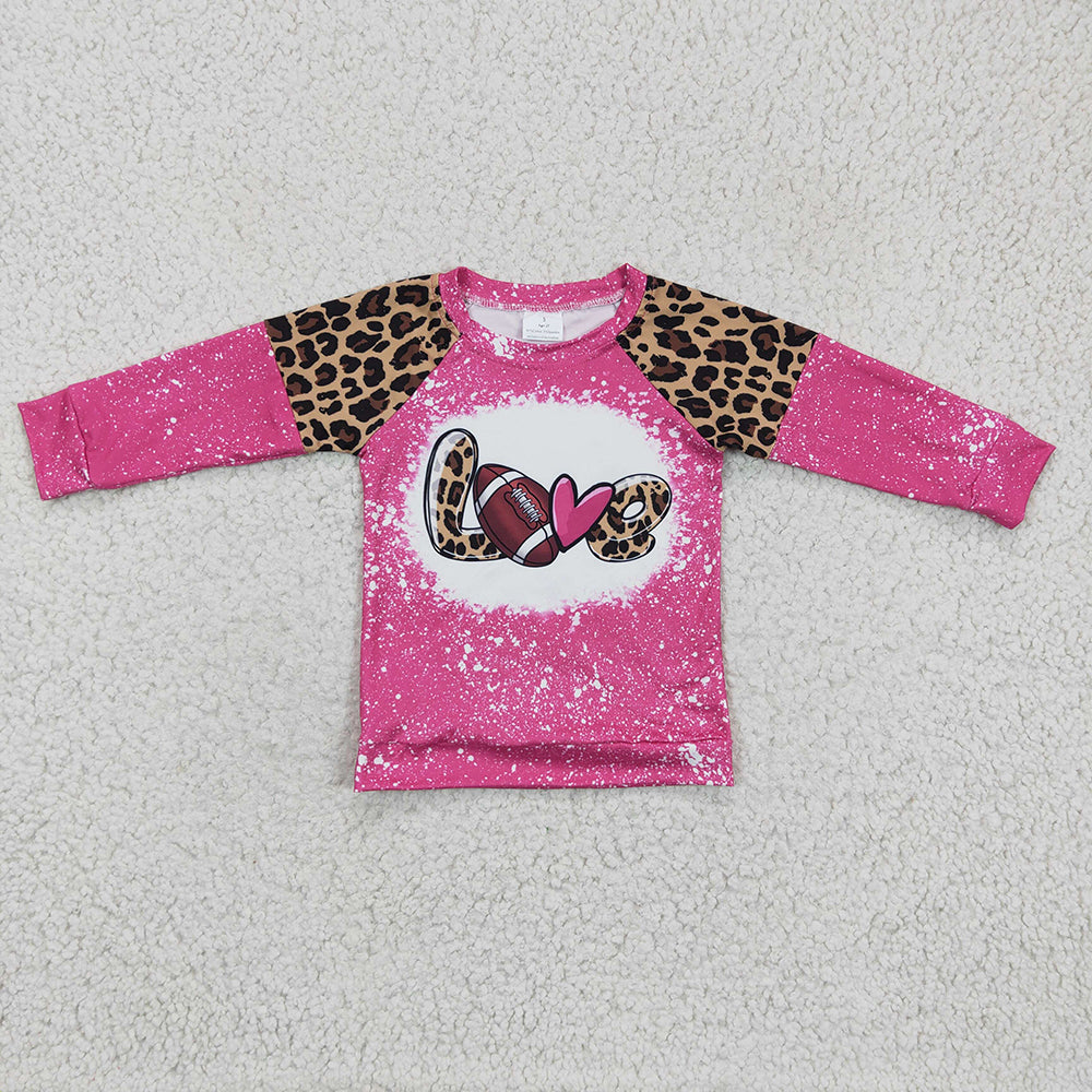 Baby Girls Love Baseball Long Sleeve shirts tops