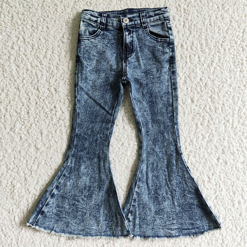 Kids Navy Blue Soft Denim Pants Jeans(can choose belts here)