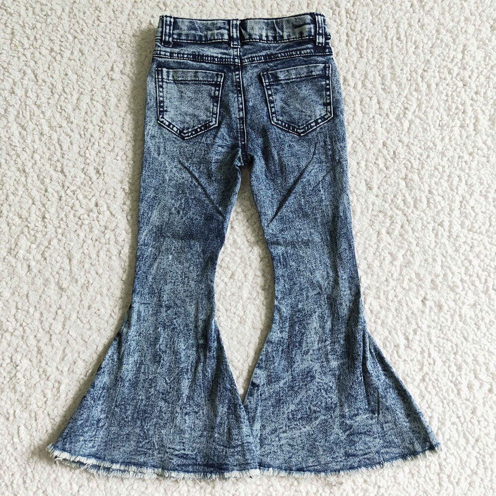 Kids Navy Blue Soft Denim Pants Jeans(can choose belts here)