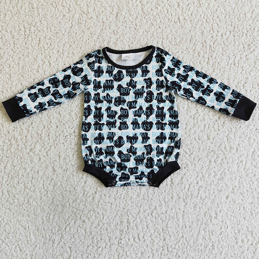 Baby mama's boy long sleeve rompers