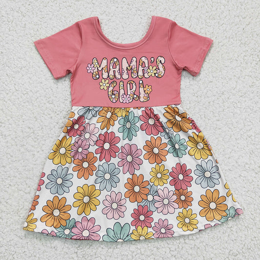 Baby Mama's Girl Flowers Knee Length Dresses