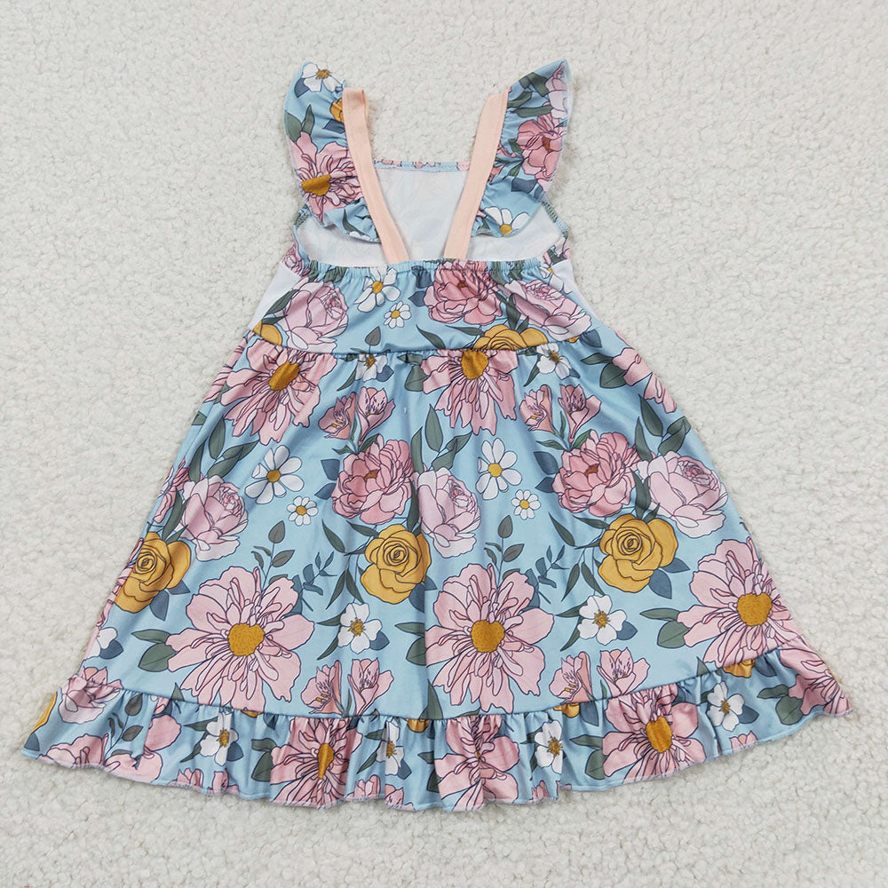 Baby Girls Mama's Girl Flowers Knee Length Dresses