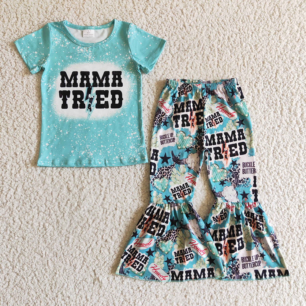 Baby Girls Mama Tried Western Bell Pants Sets