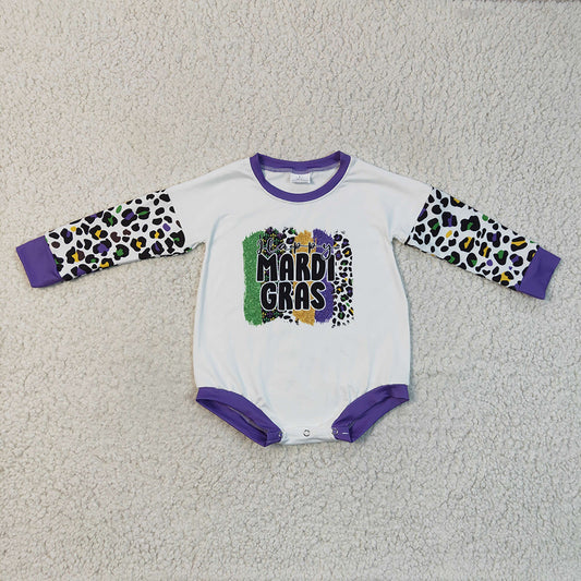 Baby Girls Mardi Gras rompers