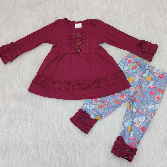 Wind tunic floral icing legging sets