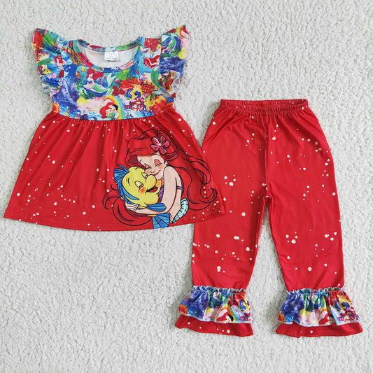 Baby Girls princess ruffle pants clothing sets 4