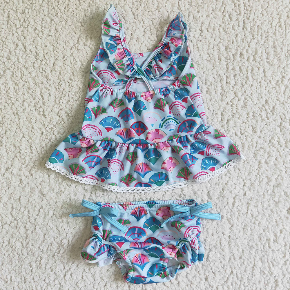 Baby Girls mermaid scale summer 2pcs swimsuits