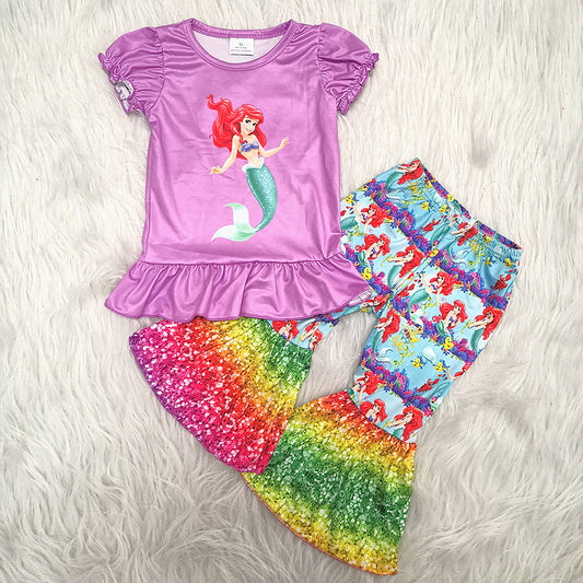 Mermaid bell purple set