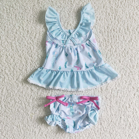 Baby Girls sea horse summer swimsuits