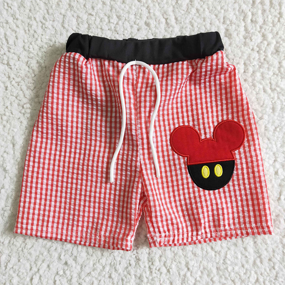 Baby boys cartoon red summer trunk swimsuits
