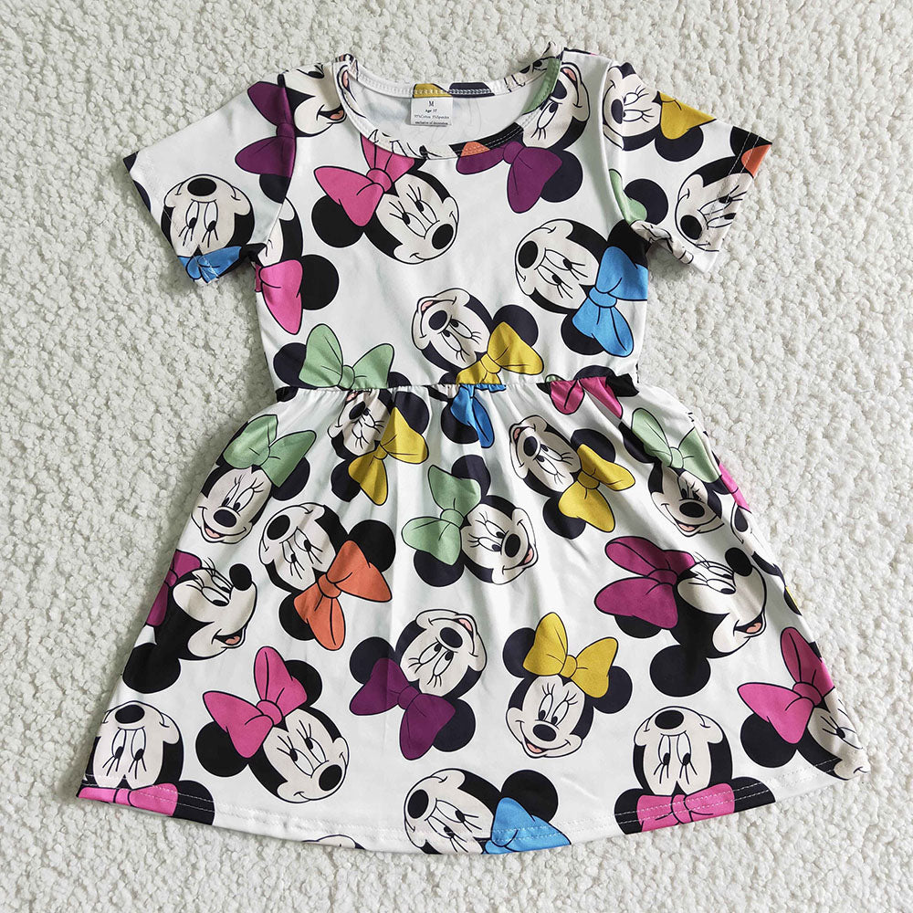 Baby girls cartoon bow dresses