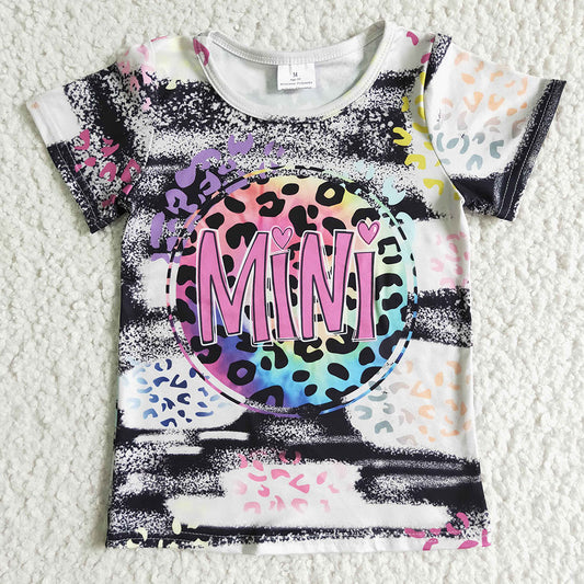 Baby girls mini tie dye short sleeve shirts
