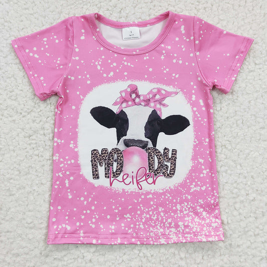 Baby Girls Pink Moody Short Sleeve Tee Shirts Tops