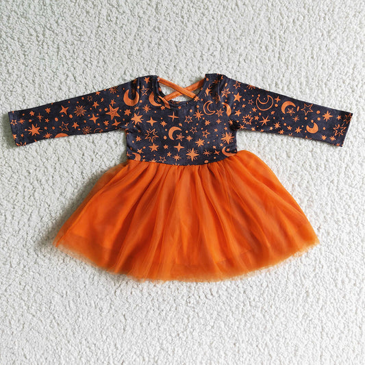 Baby girls Halloween star moon tutu dresses