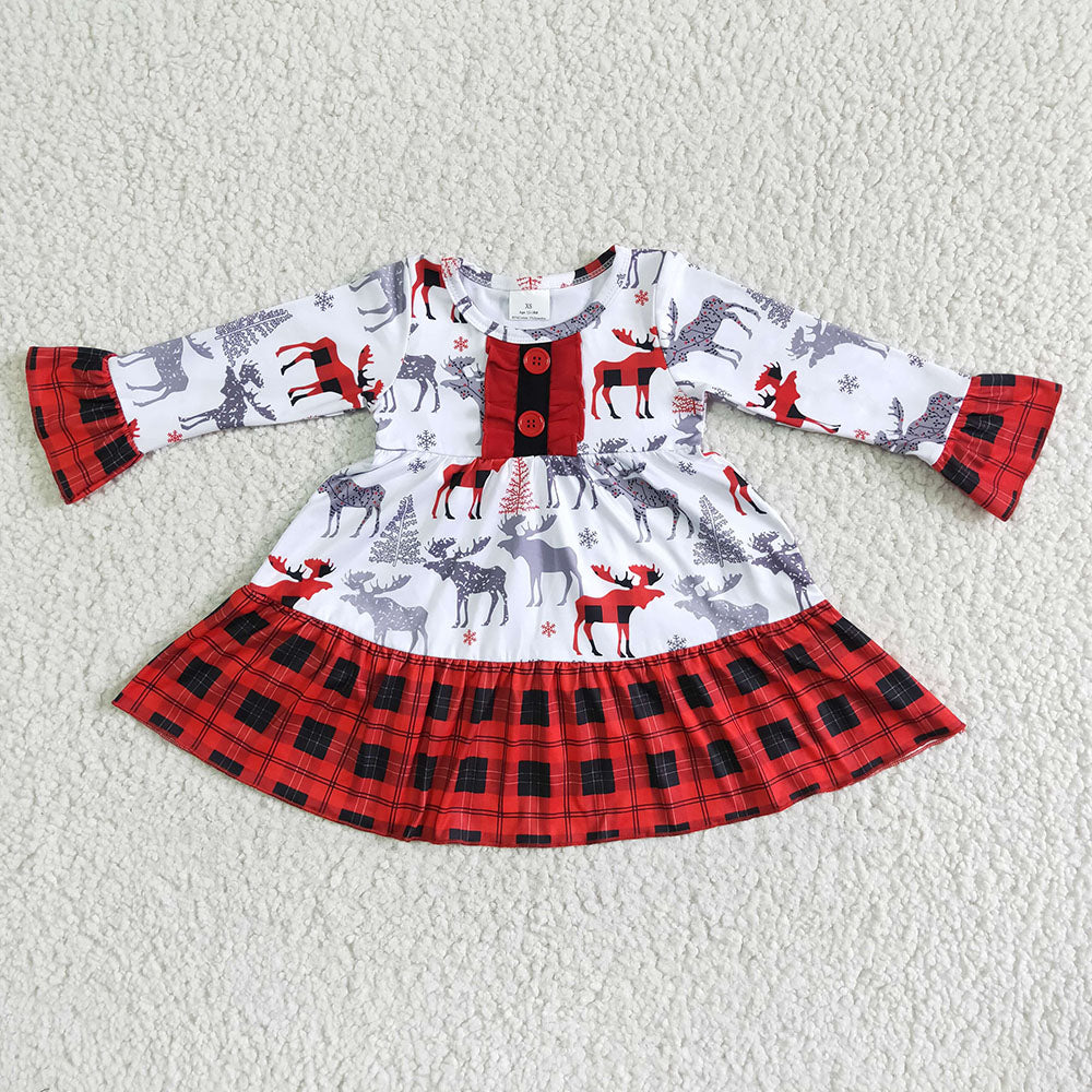 Baby Girls Christmas moose dresses