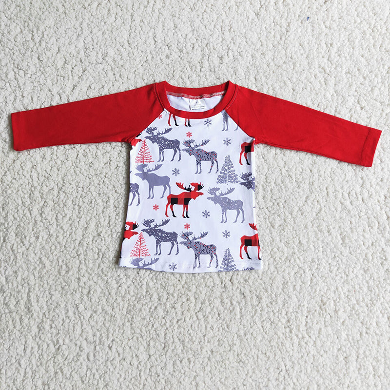 Boys Christmas moose shirt 2 promotion