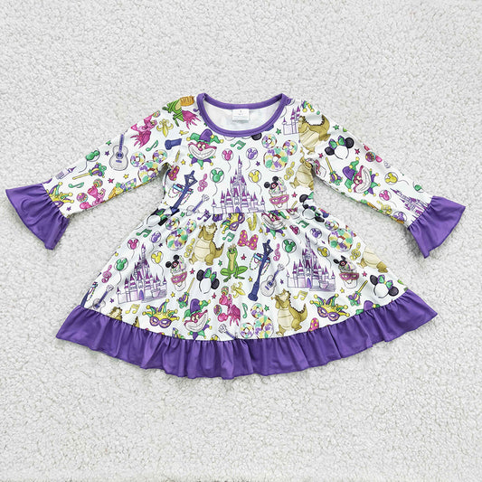 Baby Girls Purple Castle Knee Length Dresses