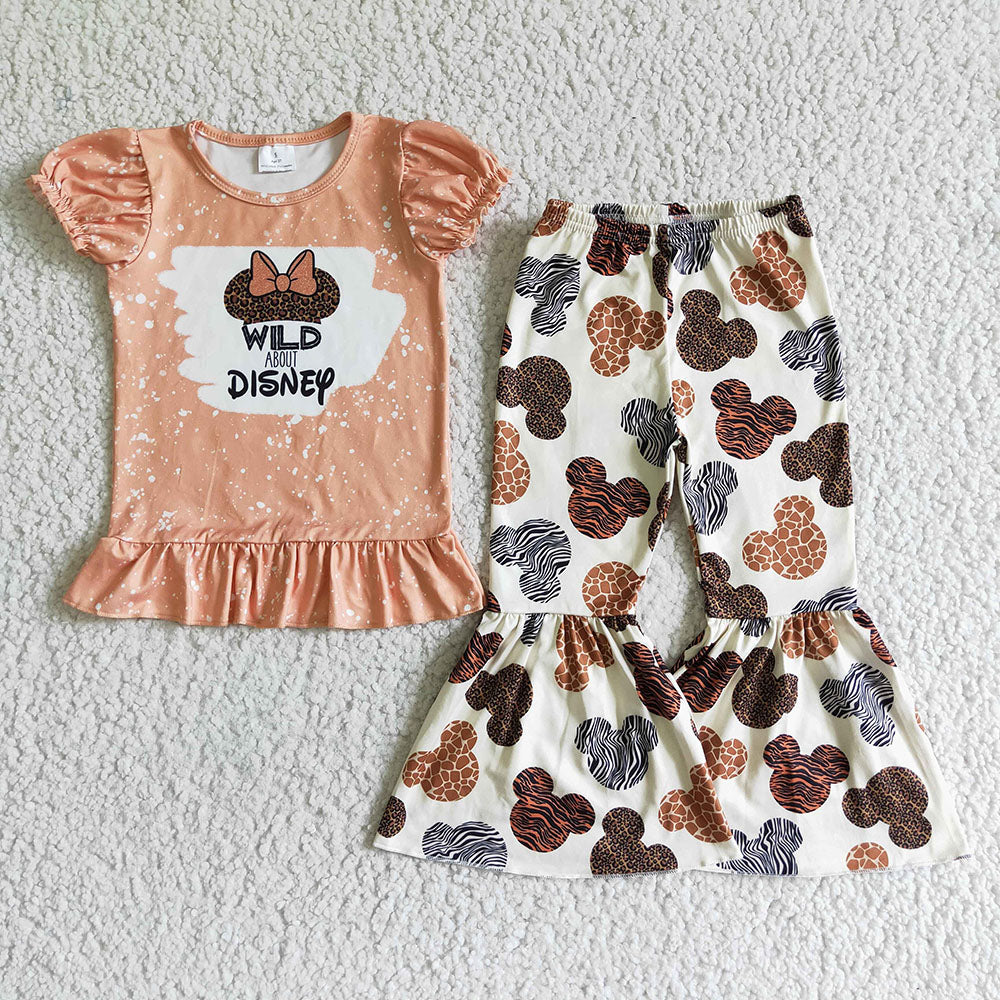 Baby Girls animal cartoon bell pants outfits clothing sets