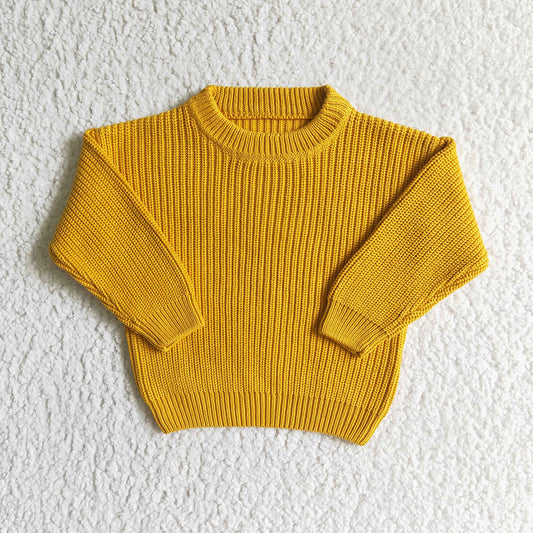 Baby Girls Fall Yellow Color Sweaters