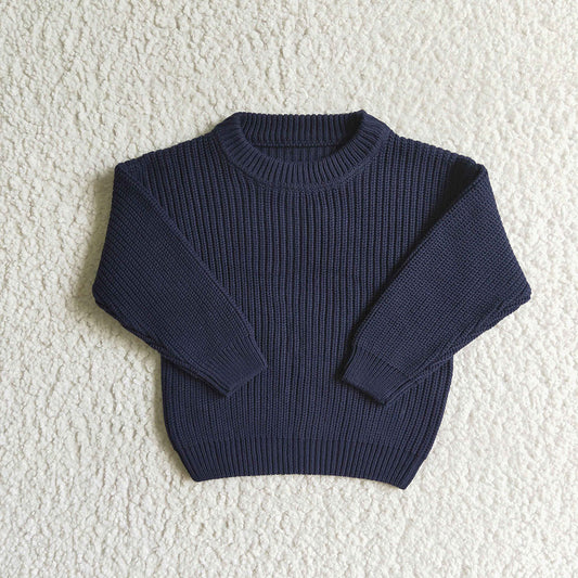 Baby Girls Fall navy blue Color Sweaters