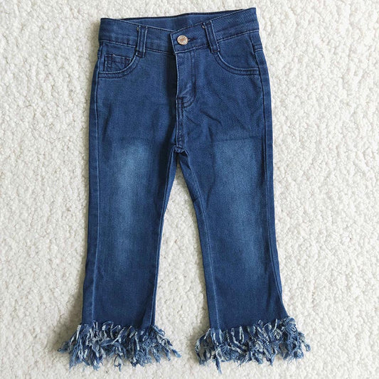 Navy Blue Tassel denim pants Jeans