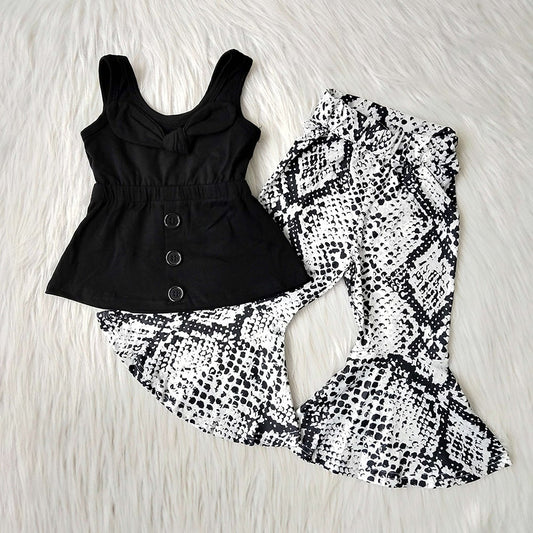 Black bow bell set