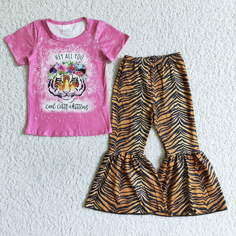 Pink Tiger bell bottom pants sets