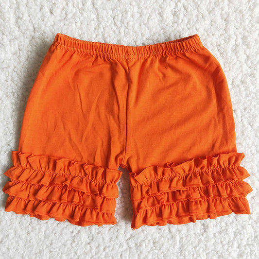 Orange icing ruffle shorts