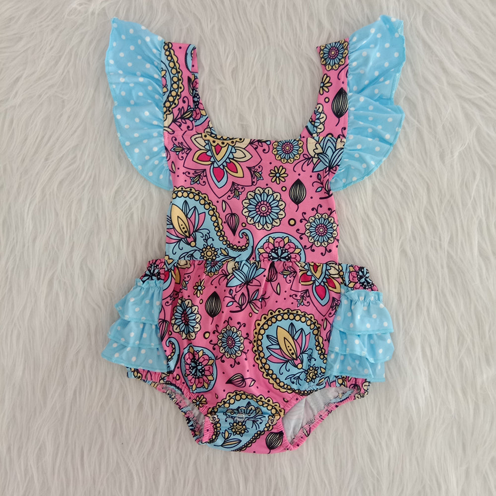 Colorful flower romper