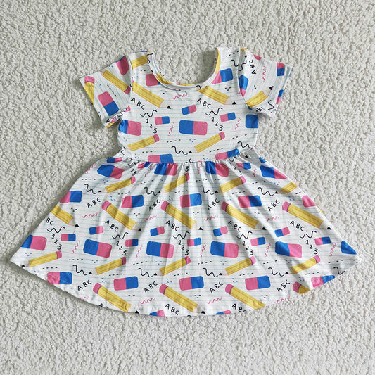 Baby girls back to school twirl dresses