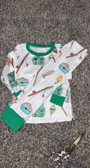 Boys fishing pajamas sleepwear